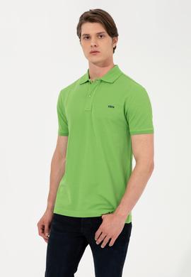 Erkek Elma Yeşili Basic Polo Yaka Tişört - 50251701186