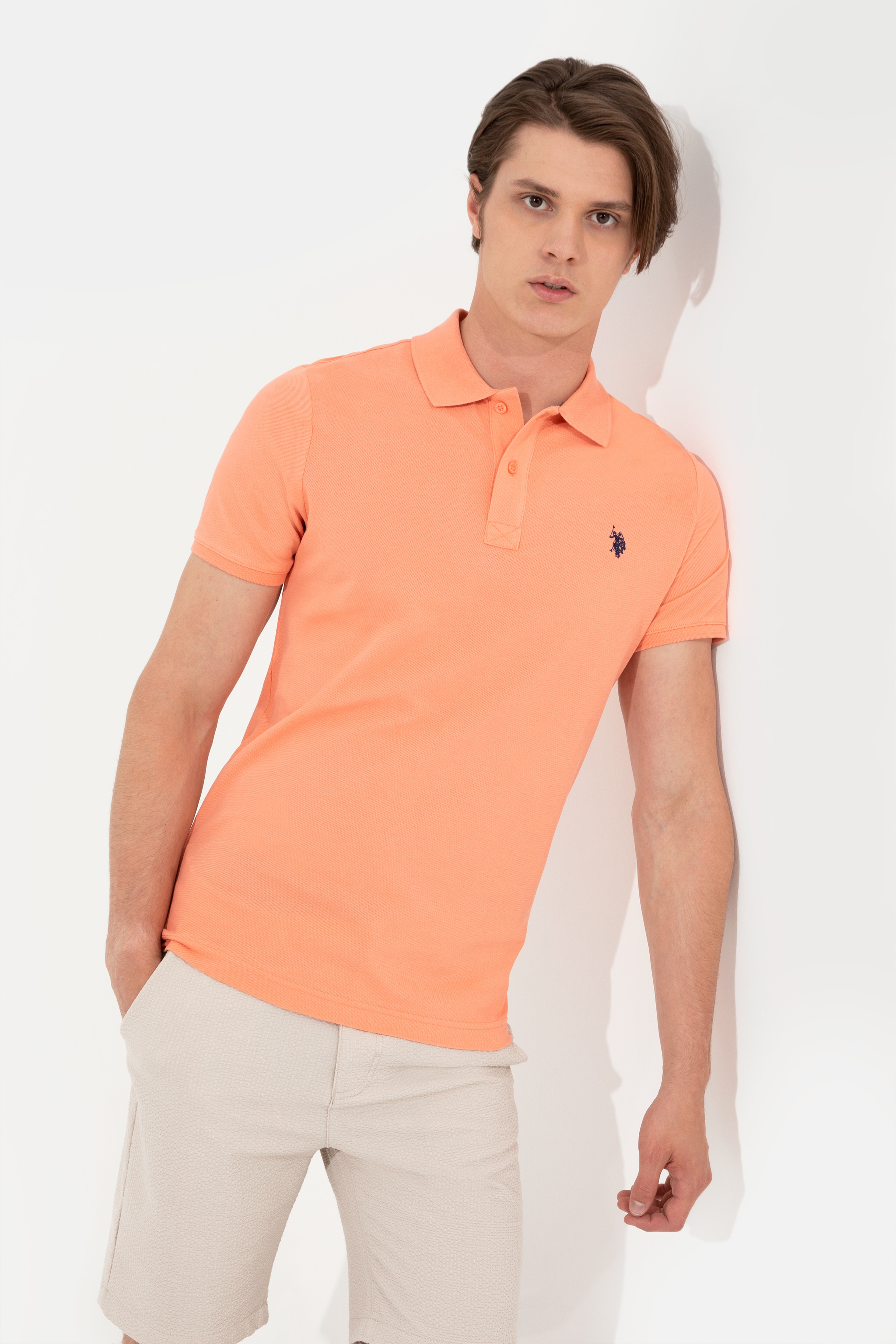 Erkek Somon Basic Polo Yaka Tişört - Image 1