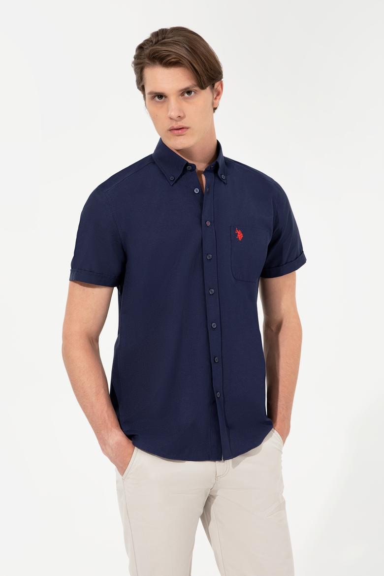 Erkek Lacivert Gömlek Kısakol - 50249518030