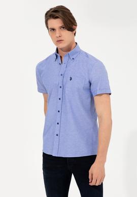 Erkek Mavi Kısa Kollu Gömlek - 50249518040