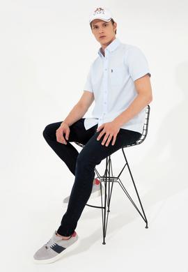 Erkek Açık Mavi Kısa Kollu Gömlek - 50249518011