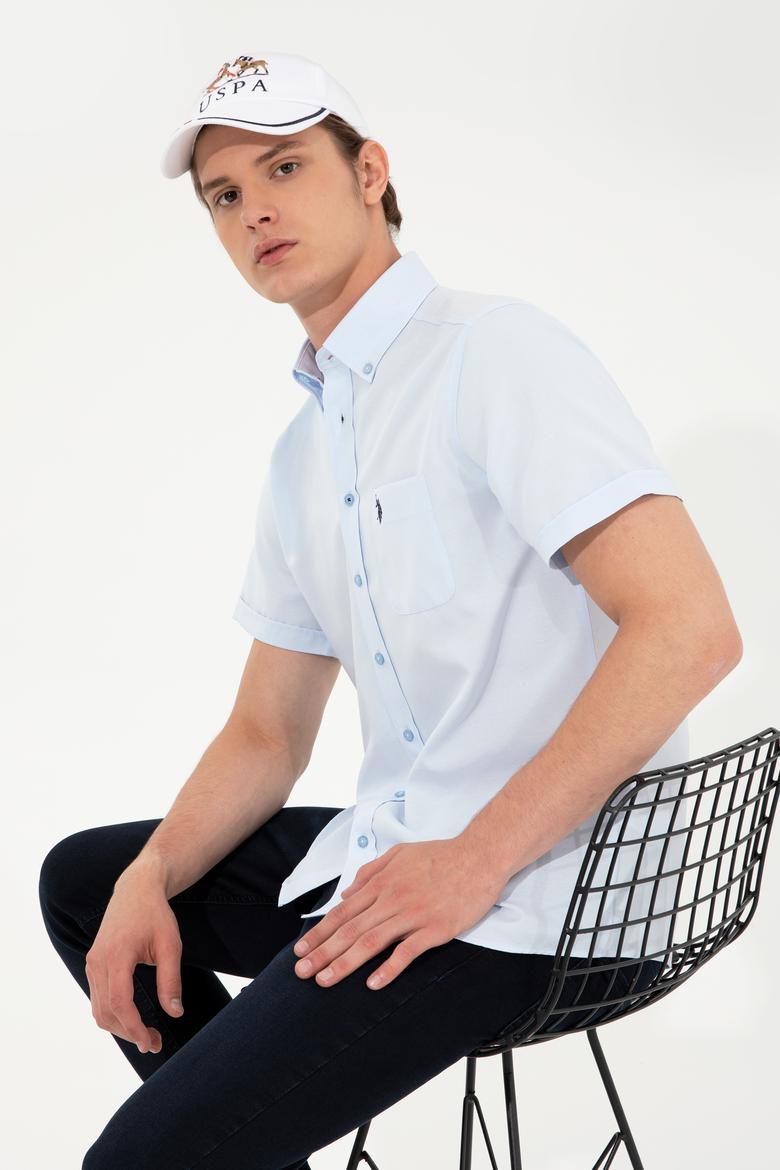 Erkek Açık Mavi Kısa Kollu Gömlek - 50249518011