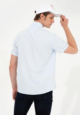 Erkek Açık Mavi Kısa Kollu Gömlek - 50249518011