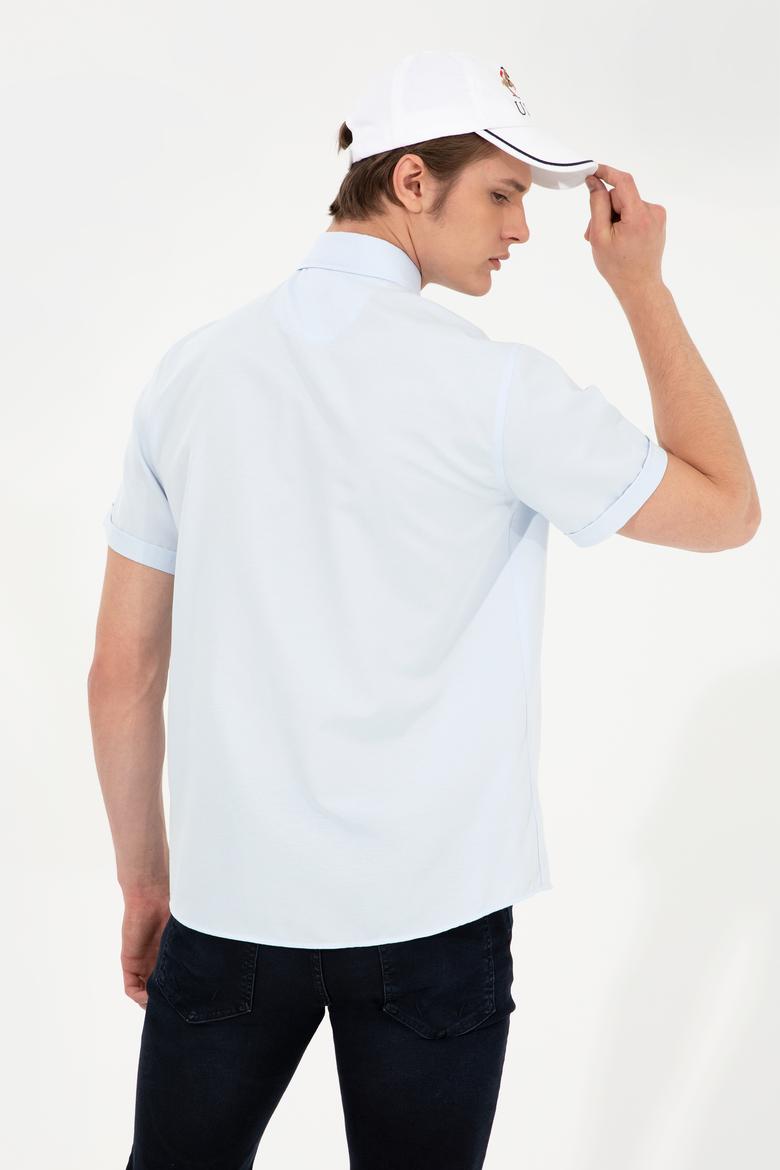 Erkek Açık Mavi Kısa Kollu Gömlek - 50249518011