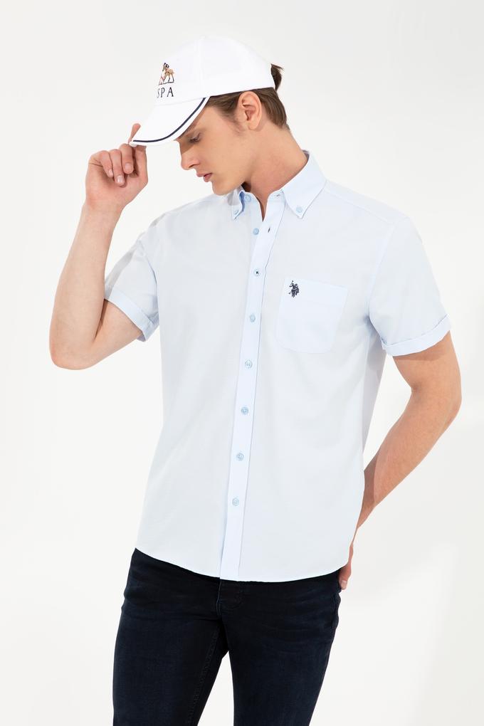 Erkek Açık Mavi Kısa Kollu Gömlek