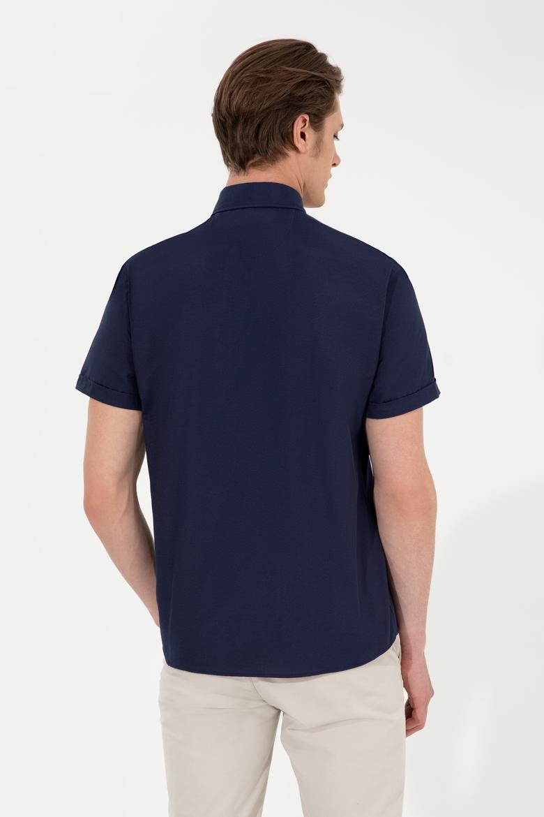 Erkek Lacivert Gömlek Kısakol - 50249518030