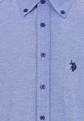 Erkek Mavi Kısa Kollu Gömlek - 50249518040