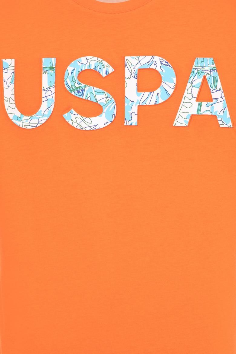 Erkek Turuncu Bisiklet Yaka Tişört - 50248598175