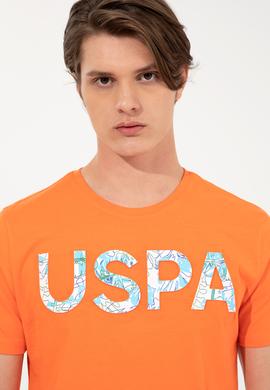 Erkek Turuncu Bisiklet Yaka Tişört - 50248598175