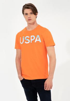 Erkek Turuncu Bisiklet Yaka Tişört - 50248598175