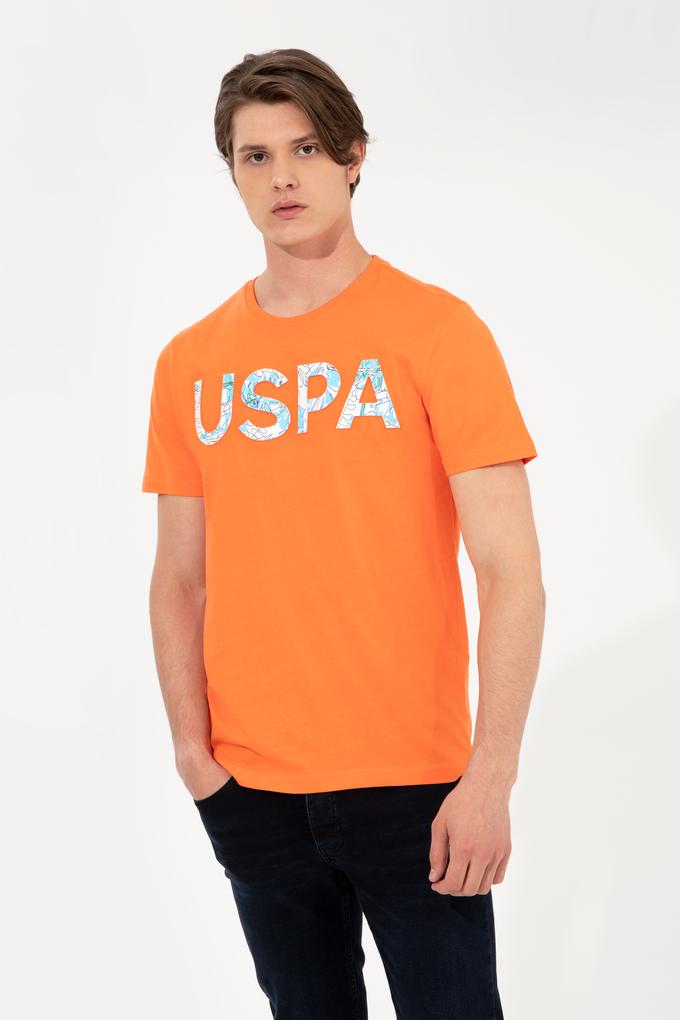 Erkek Turuncu Bisiklet Yaka Tişört