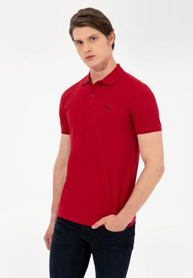 Erkek Bordo Polo Yaka Basic T-Shirt - 50251701203