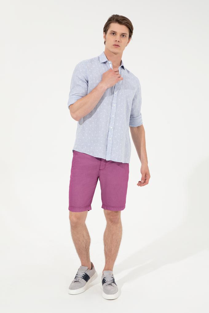 Erkek Menekşe Dokuma Şort