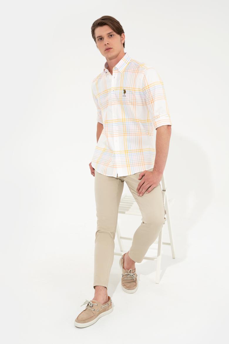 Erkek Safran Uzun Kollu Gömlek - 50246332041