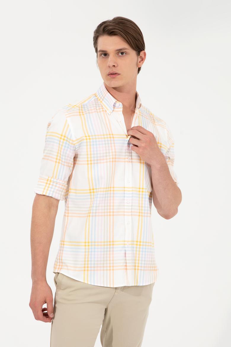 Erkek Safran Uzun Kollu Gömlek - 50246332041
