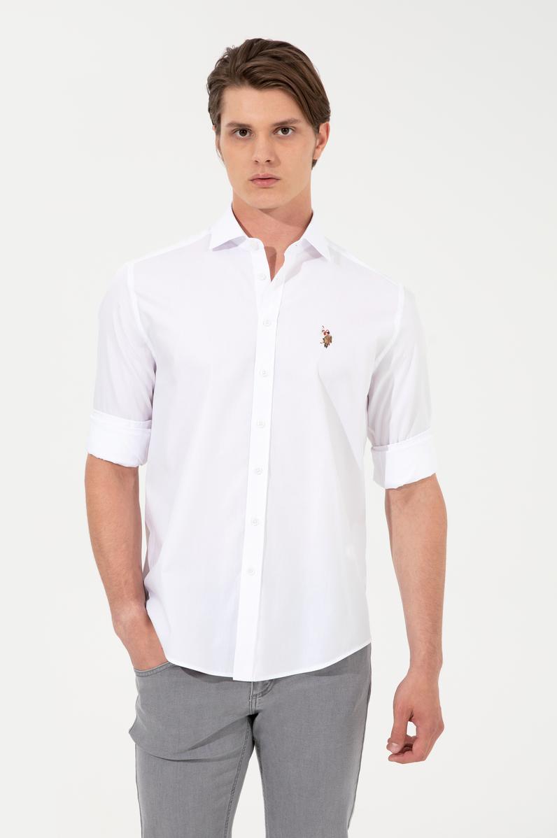 Erkek Beyaz Uzun Kollu Gömlek