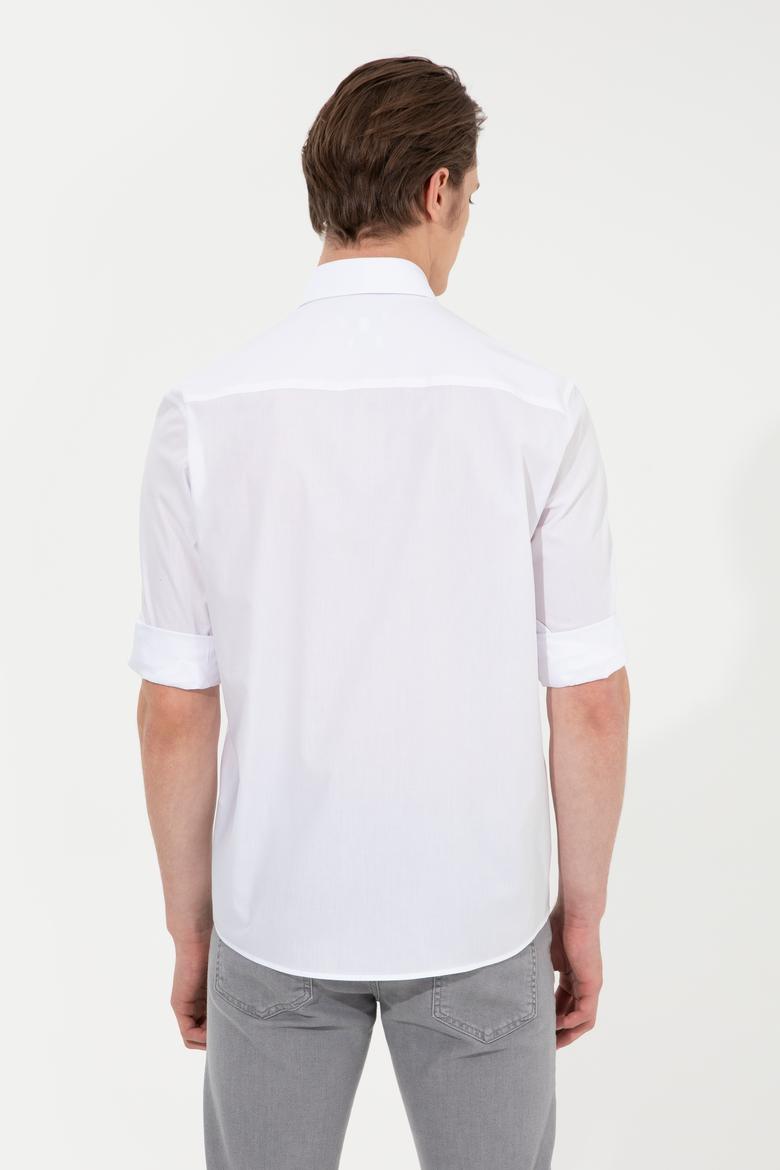 Erkek Beyaz Uzun Kollu Gömlek - 50247123023