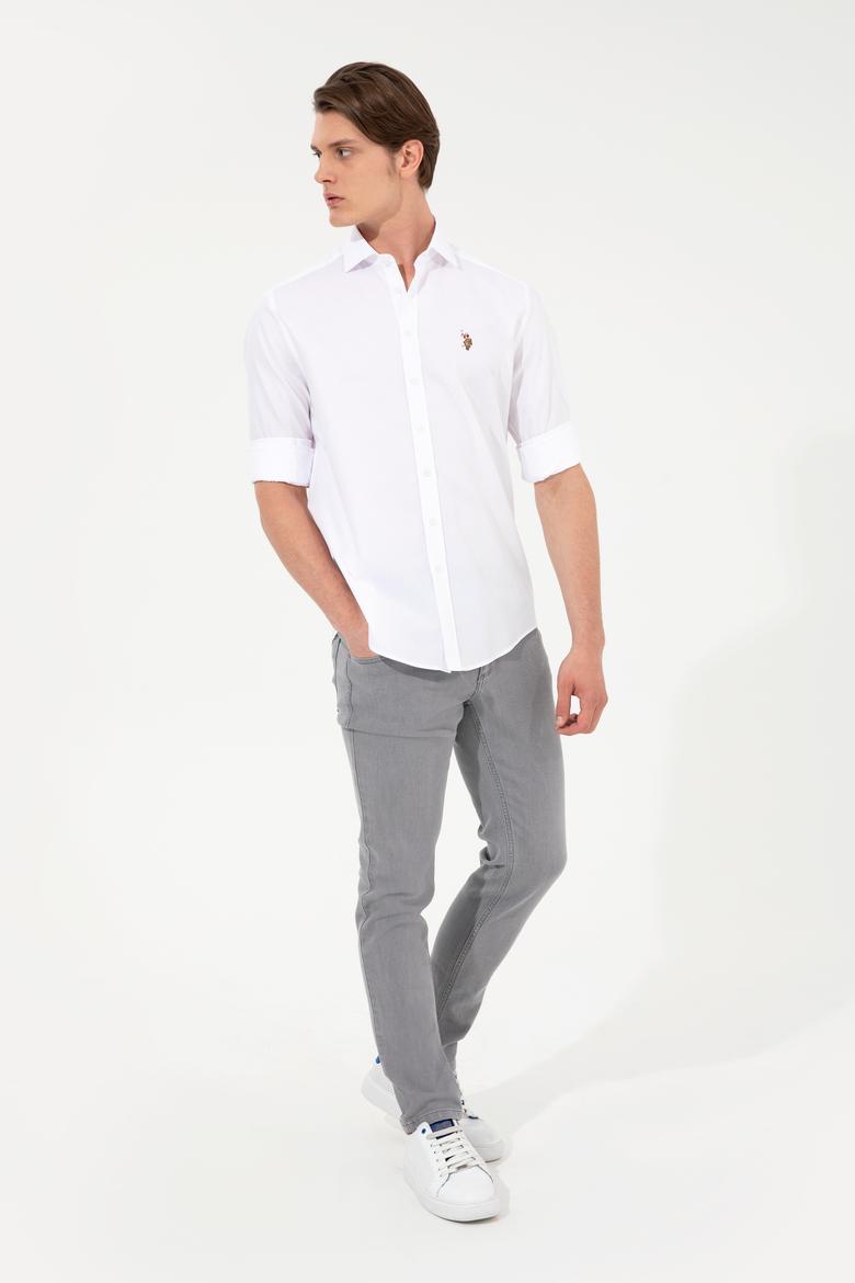 Erkek Beyaz Uzun Kollu Gömlek - 50247123023