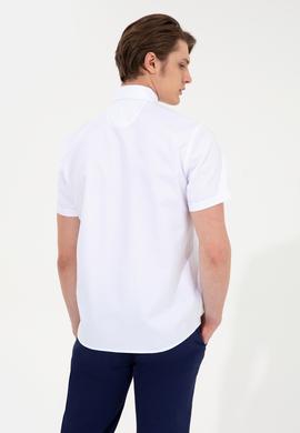Erkek Beyaz Kısa Kollu Gömlek - 50249518019