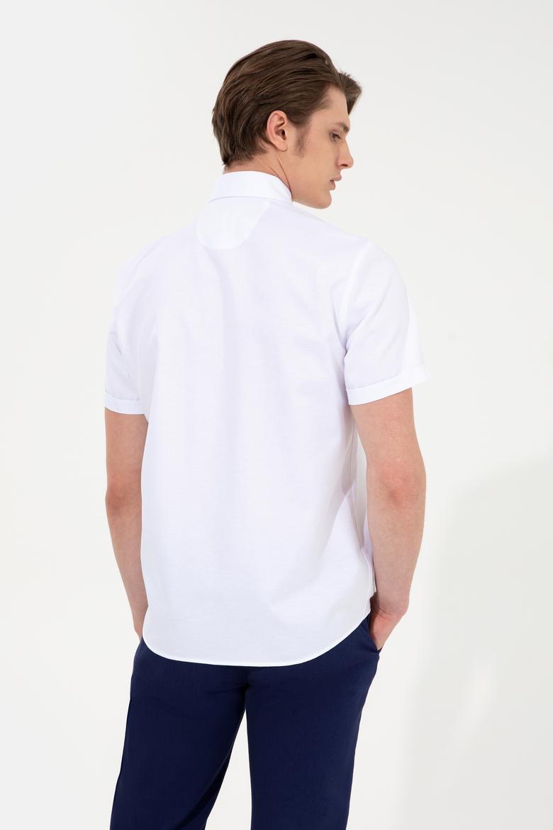Erkek Beyaz Kısa Kollu Gömlek - 50249518019