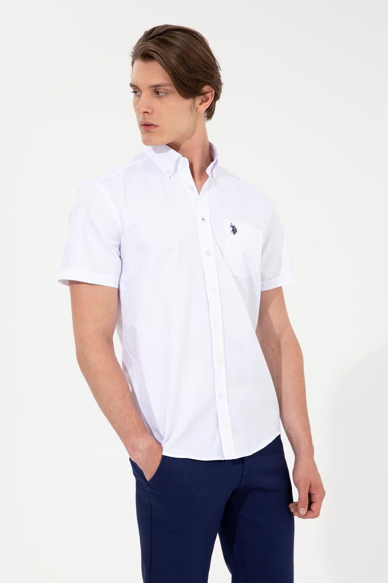 Erkek Beyaz Kısa Kollu Gömlek - 50249518019