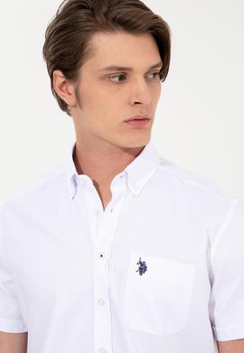 Erkek Beyaz Kısa Kollu Gömlek - 50249518019