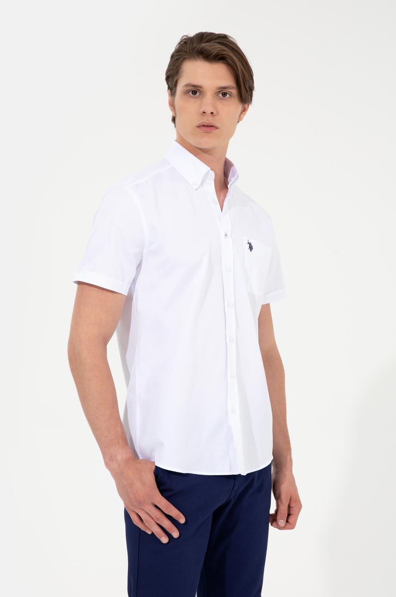 Erkek Beyaz Kısa Kollu Gömlek
