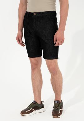 Erkek Siyah Jean Şort - 50254405004