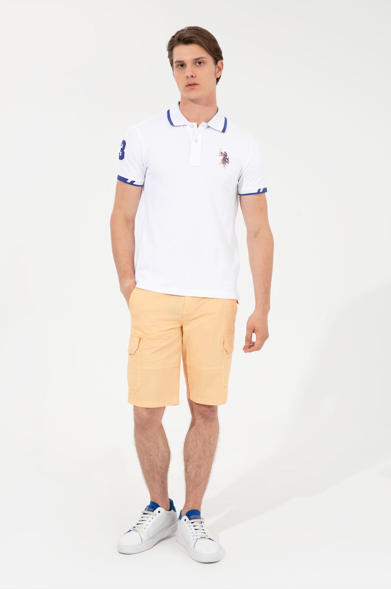 Erkek Turuncu Dokuma Şort