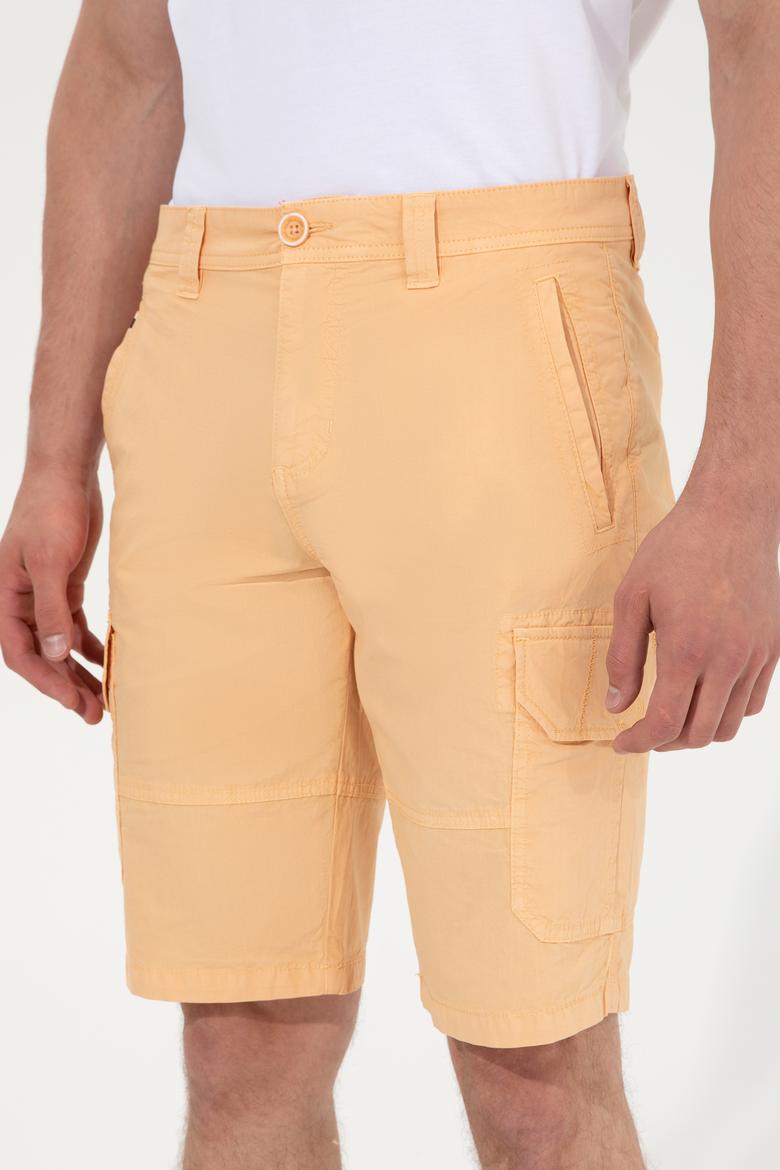Erkek Turuncu Dokuma Şort - 50246075029