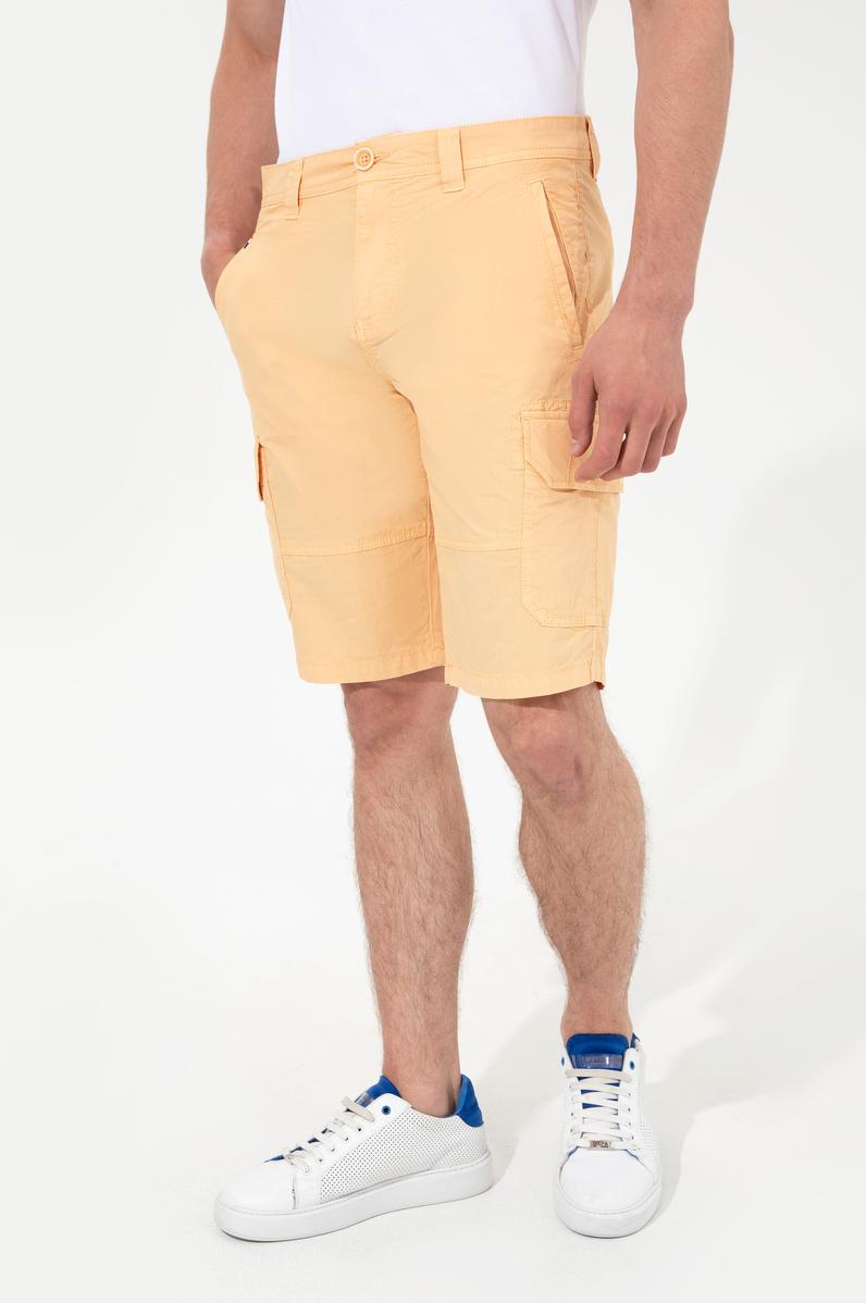 Erkek Turuncu Dokuma Şort