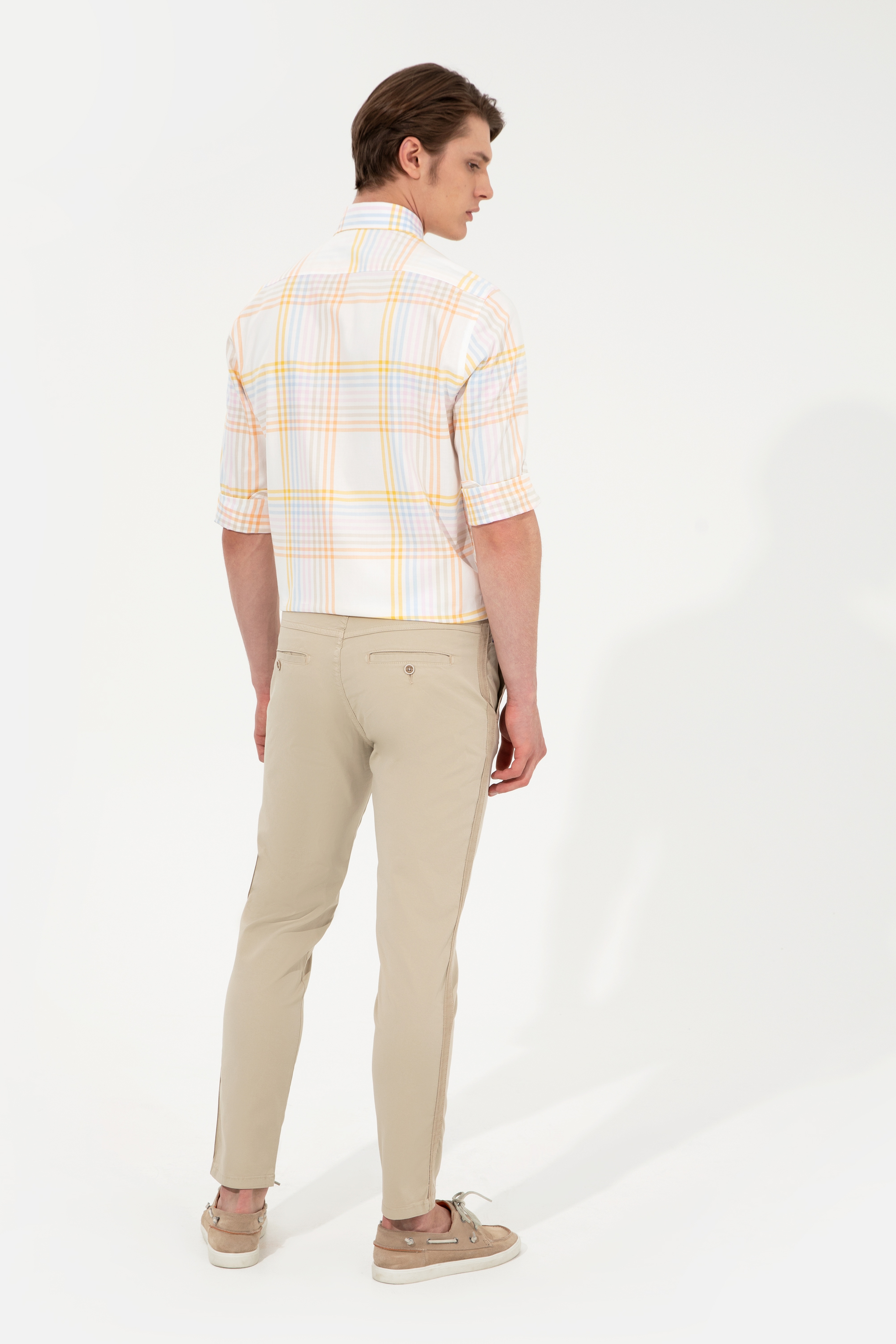 Erkek Carrot Fit Haki Chinos