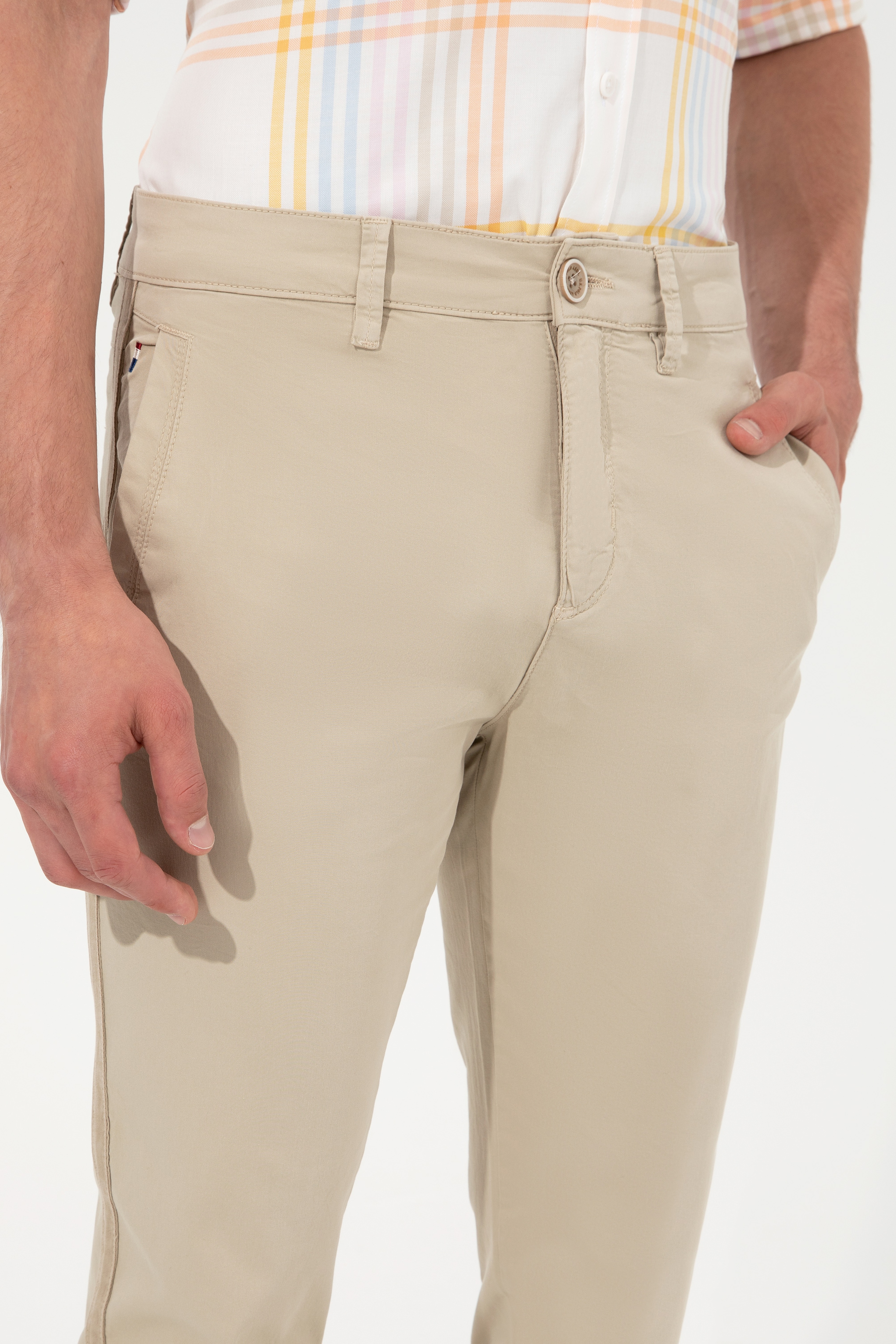 Erkek Carrot Fit Haki Chinos