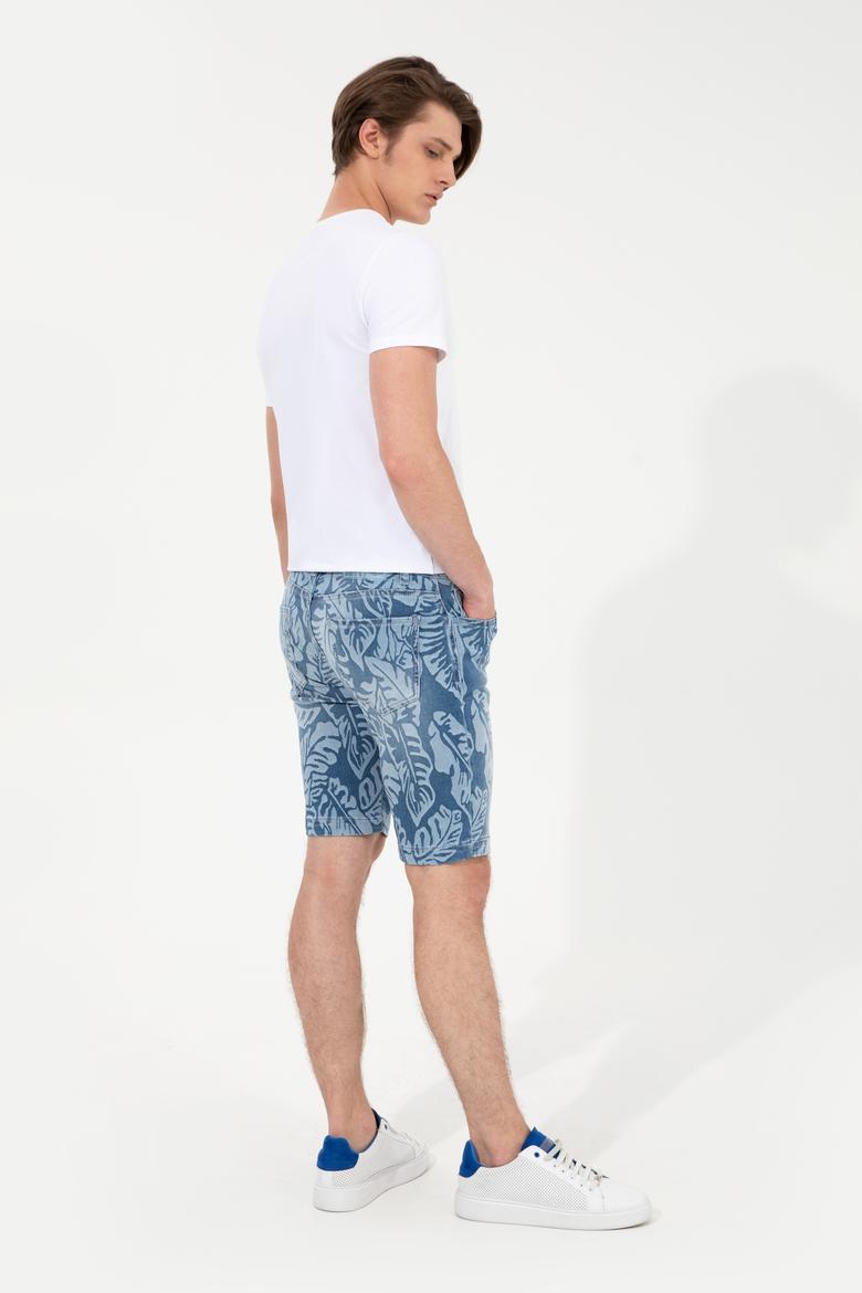 Erkek Mavi Jean Şort - 50249371002