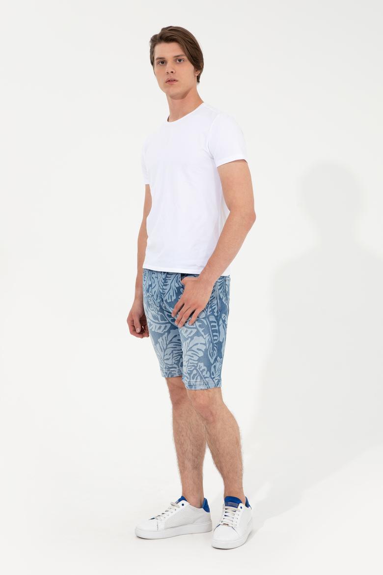 Erkek Mavi Jean Şort - 50249371002