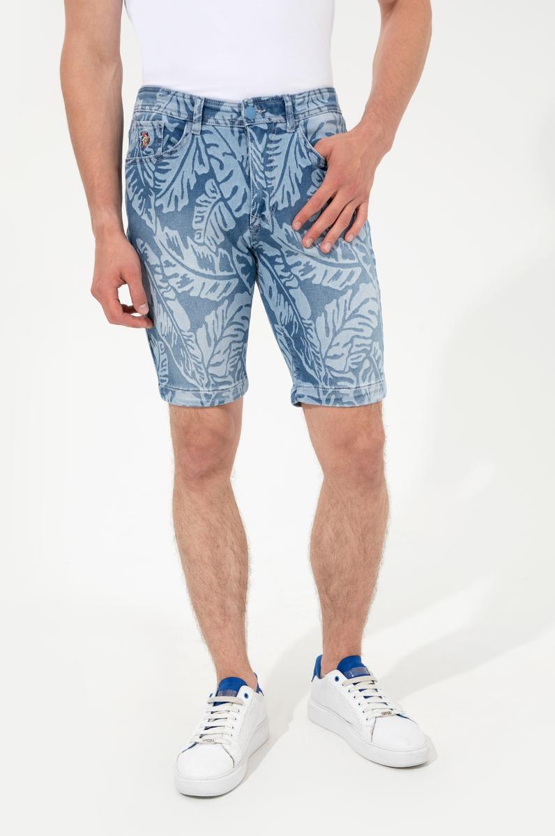 Erkek Mavi Jean Şort