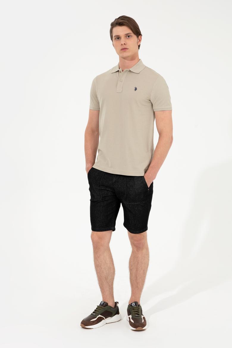 Erkek Haki Basic Polo Yaka Tişört - 50249149076