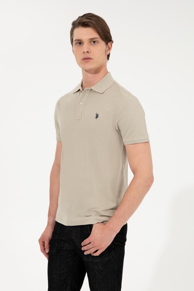 Erkek Haki Basic Polo Yaka Tişört