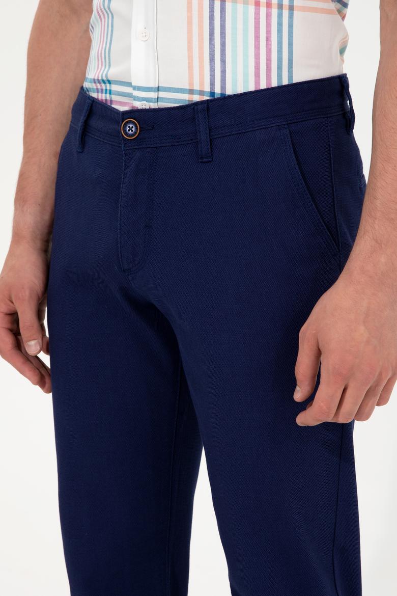 Erkek Lacivert Kanvas Pantolon - 50246098018