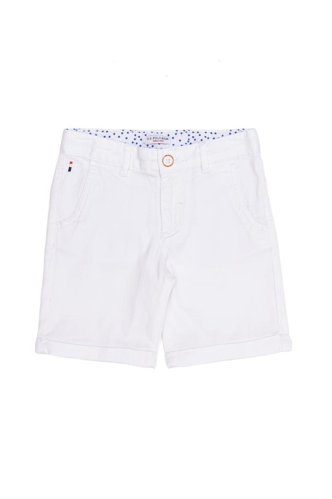 Erkek Çocuk Beyaz Dokuma Şort