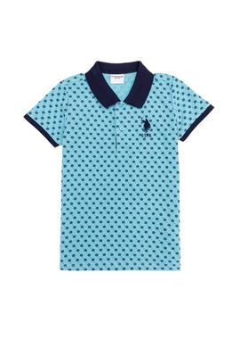 Erkek Çocuk Turkuaz Polo Yaka Tişört - 50248942044