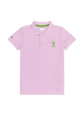 Erkek Çocuk Pembe Polo Yaka Tişört - 50249283088
