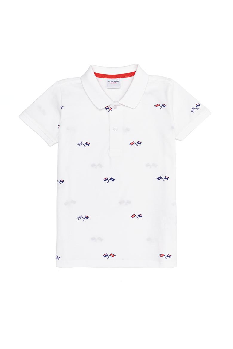 Erkek Çocuk Beyaz Polo Yaka Tişört