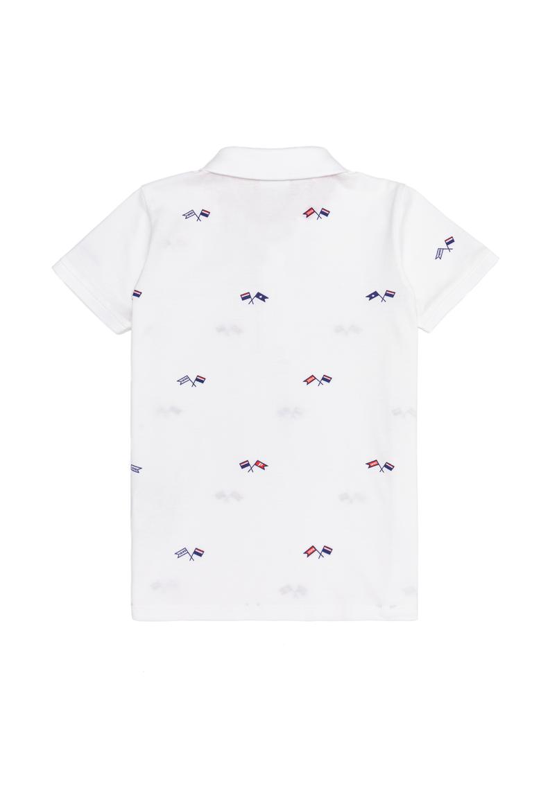 Erkek Çocuk Beyaz Polo Yaka Tişört - 50248205011