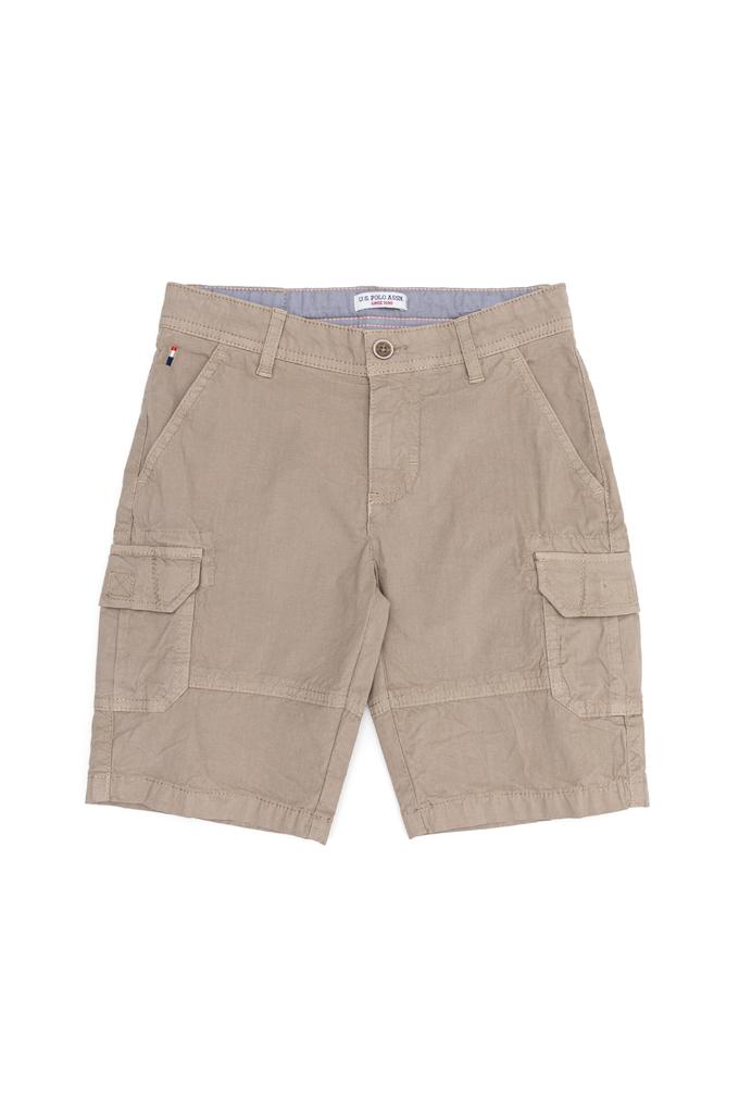 Erkek Çocuk Haki Dokuma Şort