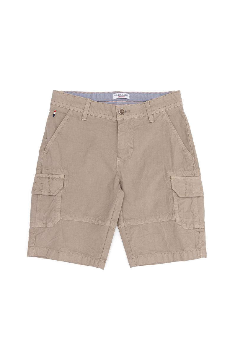 Erkek Çocuk Haki Dokuma Şort