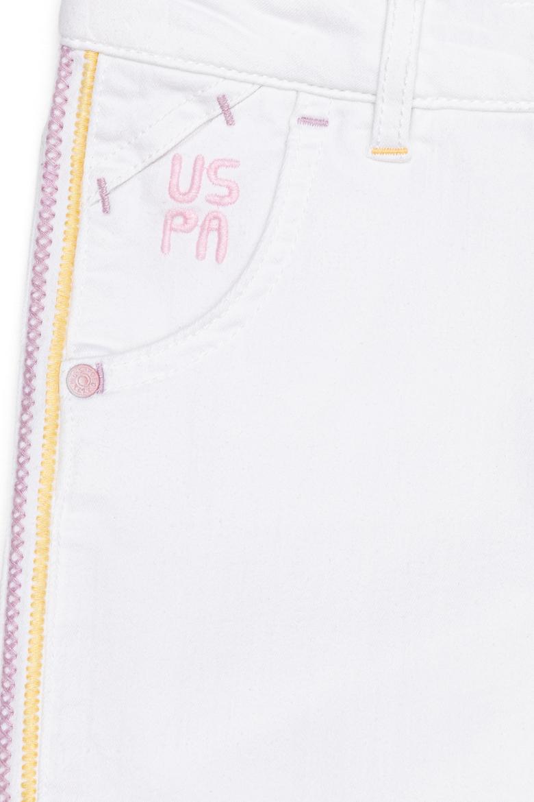 Kız Çocuk Beyaz Dokuma Şort - 50246557009