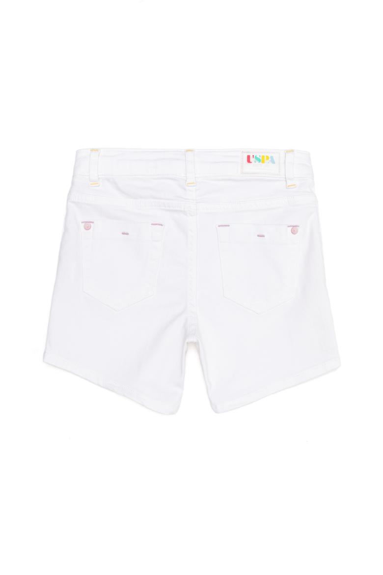 Kız Çocuk Beyaz Dokuma Şort - 50246557009
