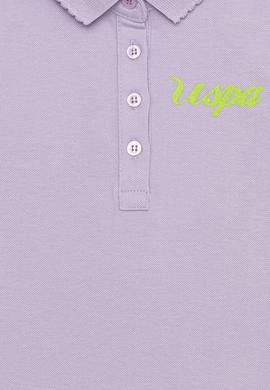 Kız Çocuk Lila Basic Polo Yaka Tişört - 50253145040