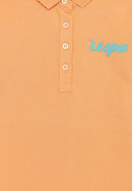 Kız Çocuk Turuncu Basic Polo Yaka Tişört - 50253145106